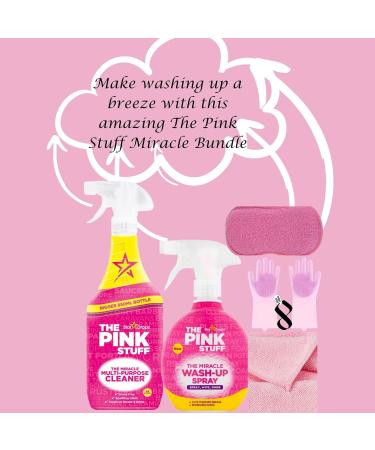 All Purpose Pink Cleaning Products - Includes Pink Stuff Miracle Wash Up Spray & The Miracle Multi-Purpose Cleaner bundled with All Pink Rubber Gloves Sponge & Microfiber Cleaning Cloth. - Buy Online on GoSupps.com