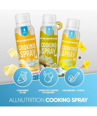  ALLNUTRITION ALLNUTRITION Cooking Spray Oil for Cooking Frying and Pastry - Gluten Free Vegetable Oil - Low Fat - No Added Salt - 200ml - Olive Oil - Buy Online on GoSupps.com