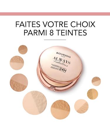 Bourjois Always Fabulous 125 Ivory Foundation Powder Lightweight Formula Long-Lasting Up to 24 Hours SPF 20 Hyaluronic Acid Natural Matte Finish 7g - Buy Online on GoSupps.com