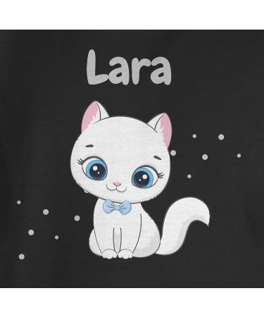 Personalized Cat T-Shirt for Girls - Cute Custom Gift by Shirtracer - Black Cat Design (Kids 116) - Buy Online on GoSupps.com