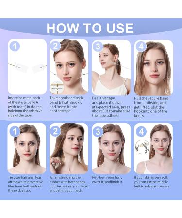 Face Neck Lift Tapes - 12 Elastic Bands & 60 Face Tapes for Wrinkle-Free, Firm Skin - Buy Online on GoSupps.com