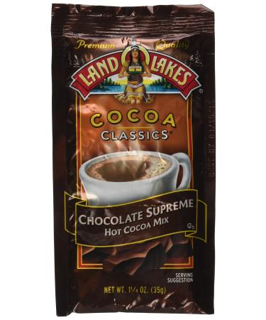 Land O Lakes, Cocoa Mix Classic Chocolate Supreme, 1.25-Ounce (12 Pack) Chocolate Supreme 1.25 Ounce (Pack of 12)