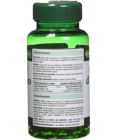Nature's Bounty Oil of Oregano 1500 mg 90 Liquid Softgels - Pack of 90, 1500 mg, Liquid Softgels - Buy Online on GoSupps.com