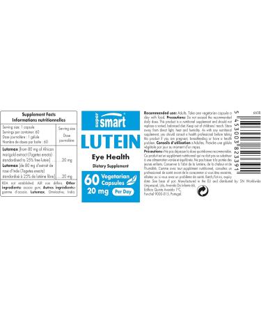 Lutein 20 mg - Vegan Eye Health Supplement with Indian Rose Extract | Antioxidant & GMO-Free | Supermart - Buy Online on GoSupps.com