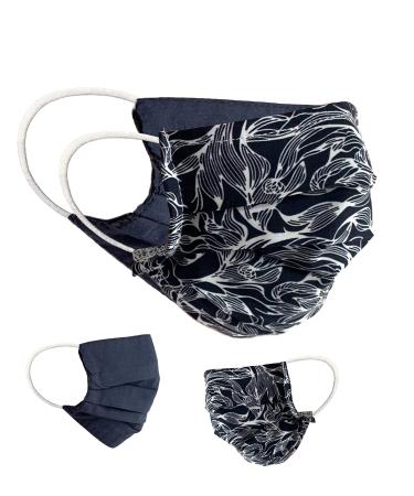 BAF Community Masks 2 via Pack Set Unisex makeshift mask Wendbar Mundschafts Mask and nose protection turning mask with motif cotton bci washable unit size black/white-1