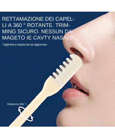 Nose Trimmer Manual Nose Clipping Tool Nose Cleaner 360 Rotatable Nose Hair Trimmer Nose Hair Trimmer for Double Ear Care - Buy Online on GoSupps.com