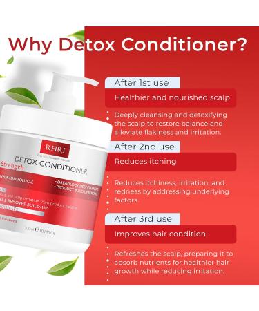 11 Fl. Oz Extra Strength Detox Conditioner - Clinically Proven Sulfate-Free & Paraben-Free Hair & Scalp Cleanser - Metal Detox & Follicle Stimulator for Buildup Removal - Buy Online on GoSupps.com