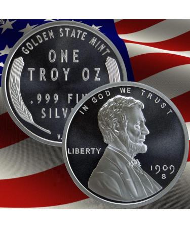 1 Troy Oz. Lincoln Wheat Cent Authentic Silver Round | .999 Fine Silver Commemorative Piece | Made in USA | Free Protective Capsule - Buy Online on GoSupps.com