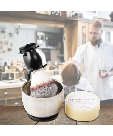Premium 4-Piece Shaving Brush Set for Men | Includes Shaving Brush Soap Bowl & Stand | Perfect Gift for Grooming - Buy Online on GoSupps.com