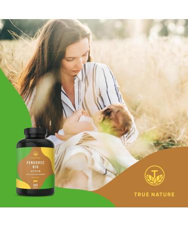 Fenugreek Bio - 2 600mg per dose - 360 Capsules Vegan - Breastfeeding Digestion & Blood Gluten - Rich in Protein & Minerals - Laboratory Tested - Free: Additives Lactose & Gluten - TRUE NATURE - Buy Online on GoSupps.com