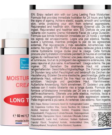 Bleu & Marine Bretania Moisturizing Cream | Galacto-manno-oligosaccharides | Long-Lasting Hydration | Skin Softness | Anti-Aging | Caesalpinia Spinosa | Paraben Free - Buy Online on GoSupps.com