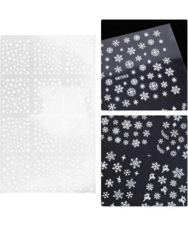 2 Sheet nail stickers Metal applique snowflake nail decals gold and silver Christmas 3D nail sticker 3d Celebrity nail polish Xmas nail art sticker Adhesive star nail stickers - Buy Online on GoSupps.com