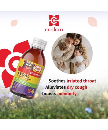 Buy CEDEM AG Cough Syrup - 100% Natural Throat Relief Honey & Chamomile Non-Drowsy & Alcohol-Free for Kids & Adults - International Shipping Available - Buy Online on GoSupps.com