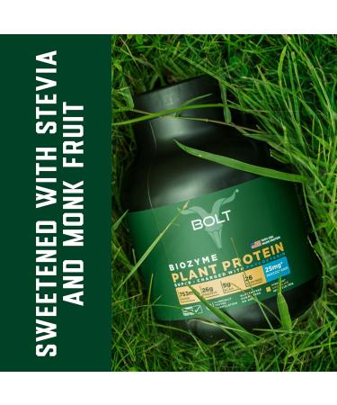Bolt Biozyme Plant Protein - Vegan Superfood with Phycocyanin & Ayurvedic Herbs | Complete Amino Acids for Muscle Support | 2Lb Madagascar Vanilla - 26 Servings - Buy Online on GoSupps.com