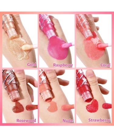 UCANBE 3 Reflective Color Lip Glow Oil | Intense Moisture Lip Oil - Non-Sticky Gloss for All-Day Wear in Pink Crystal & Mermaid Colors - Buy Online on GoSupps.com