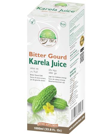 Aryan Herbals Karela Bitter Gourd Juice - 1000 ml | Sugar Control, Immunity, Digestion Booster | No Added Sugar, Natural & Bitter Taste, Health Benefits - Buy Online on GoSupps.com