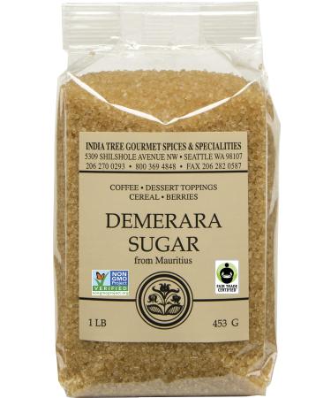 India Tree Demerara Sugar, 1 lb (Pack of 4)