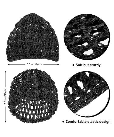 9 Piece Mesh Crochet Hair Net Snood Hat Set for Women- Black Pink | Hair Cover for Sleeping and Styling - Buy Online on GoSupps.com
