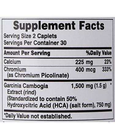 Puritan's Pride Garcinia Cambogia 750mg Caplets - Natural Weight Management Support - Buy Online on GoSupps.com