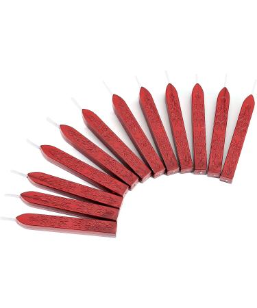 Yoption 12 Pcs Metallic Red Sealing Wax Sticks with Wicks for Wax Seal Stamp - Buy Online on GoSupps.com