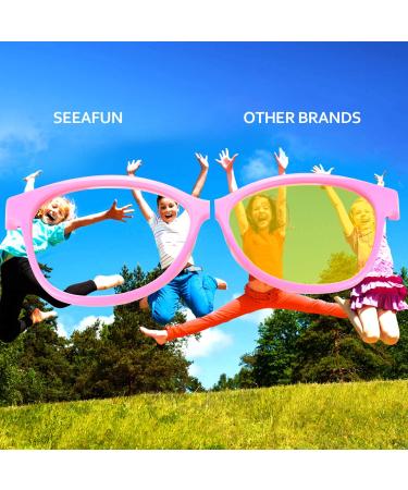 Blue Light Glasses for Kids Girls Boys with Cute Car Case  UV400 Protection  Anti Blue Ray Age3-12 Computer Game Glasses Pink/ Green - Buy Online on GoSupps.com