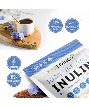 Inulin High Grade Prebiotic Fibre Powder - 2 x 1kg Pack (2kg Total) - Buy Online on GoSupps.com