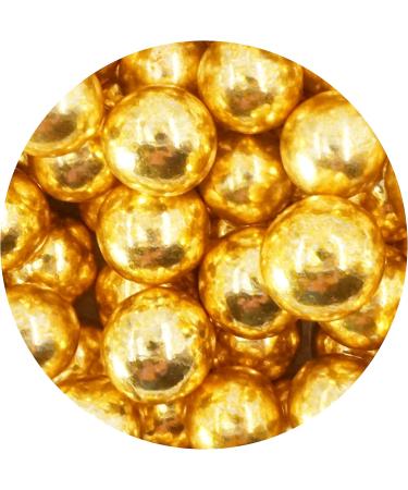 EinsSein 0.35kg Crispy chocolate Dragees wedding large shiny gold - ca.1.8 cm pearls - dragees baptism communion almonds party - Buy Online on GoSupps.com