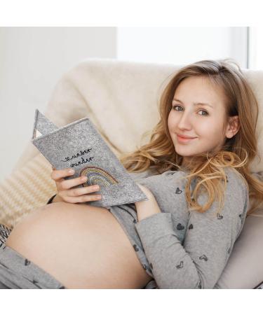 Cozy Raccoon Mutterpass Cover | Rainbow Felt | Made in Germany | Personal Gift for Expecting Mothers with Extra Pockets for Insurance & Ultrasound Photos - Buy Online on GoSupps.com