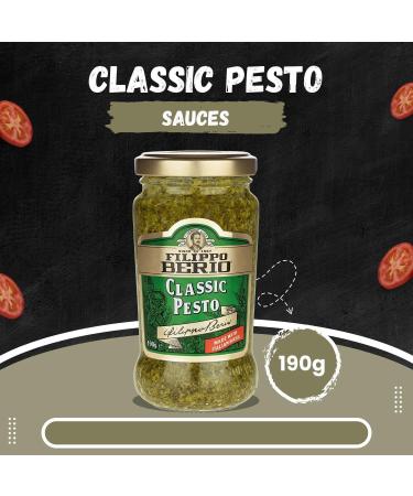 Filippo Berio Pesto Sauce Pick N Mix - Choose From Jar with 6 Flavours | Hot Chilli Classic Sun Dried-Tomato Tomato & Ricotta Vegan Basil Vegan-Sun Dried Tomato Pesto & Sauce - Pack of 4 x 190g - Buy Online on GoSupps.com