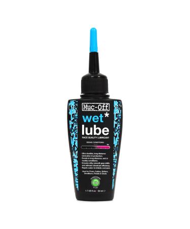 Muc Off Wet Chain Lube, 120 Milliliters - Biodegradable Bike Chain Lubricant, Suitable for All Types of Bike - Formulated for Wet Weather Conditions 50ml