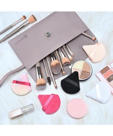 HEYMKGO Velvet Triangle Powder Puffs - 4 Pcs Dual-Use Makeup Puff Set for Setting Powder, Pressed Powder, and Under Eye Application in Black/Rose - Buy Online on GoSupps.com