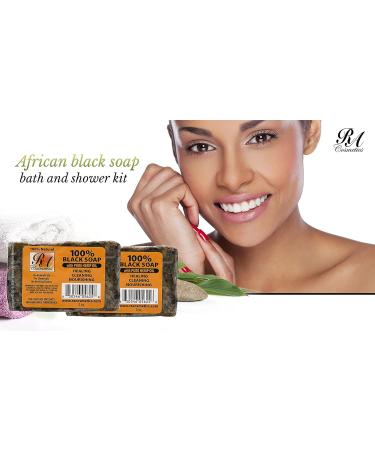 Buy RA COSMETICS 100% African Black Soap with Hemp Oil 5 oz | Natural Skincare International Shipping Available - Buy Online on GoSupps.com