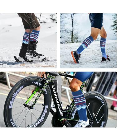 Fayhijun Merino Ski Socks for Men Women & Kids - Warm Breathable & Elastic - Perfect for Skiing & Snowboarding - Couples & Family Sizes 43-47 - Buy Online on GoSupps.com