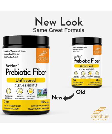 Sandhu's SunFiber Prebiotic Fiber Supplement Powder - Unflavored, Gluten-Free for Digestive Health in Men & Women - Buy Online on GoSupps.com