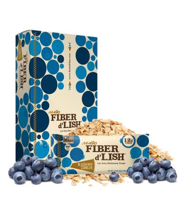 NuGo Fiber d'Lish Blueberry Cobbler 12g High Fiber Vegan 150 Calories 1.6 Ounce (Pack of 16)