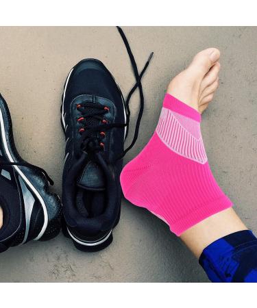 3 Pairs Ankle Support Socks - Anti-Sprain Braces & Protective Covers - Sports Ankle Wraps XL Pink - Buy Online on GoSupps.com