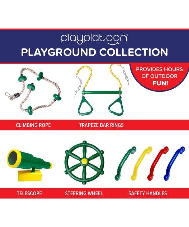 Green Playground Safety Handles - 2 Pack Grab Handle Bars for Outdoor Jungle Gym/Swing Set - Buy Online on GoSupps.com