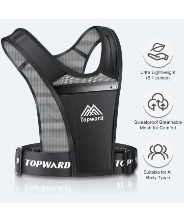 Topward Running Vest Reflective Cell Phone Bag | Waterproof Adjustable Jogging Holder for Smartphones | Men & Women Exercise & Gym Workout - Buy Online on GoSupps.com