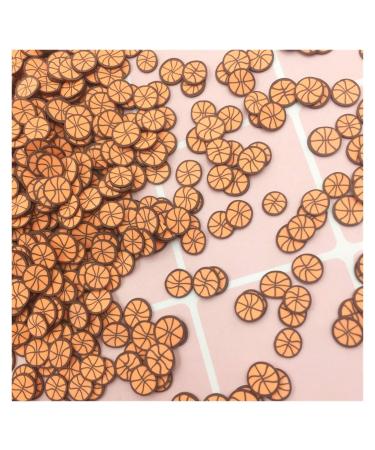 NIANTU11 100g 5mm Basketball Football Slices Polymer Hot Clay Sprinkles for Crafts DIY Nail Art Tiny Plastic klei Mud Particles Gift (Color : Basketball)