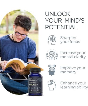 NEUROACT Brain Health Memory Focus Concentration Mental Clarity with CognatiQ Vitamin B3 & B6 | Manage Stress & Elevate Mood | Holistic Brain Health Formula Sustained Energy & Well Being - Buy Online on GoSupps.com