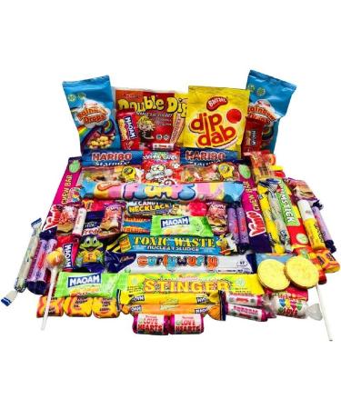 Happy Birthday Pick n Mix The Ultimate Retro Sweet Box Selection 70s 80s Box Sweet Hamper Present Gift over 60 sweets Great for all Ages 16th 18th 21st 30th 40th 50th - Buy Online on GoSupps.com