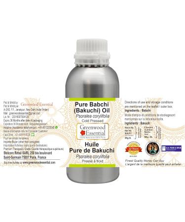 Greenwood Essential Babchi Oil (Psoralea Corylifolia) - Natural Cold-Pressed Therapeutic Quality 630ml (21.3 oz) for Skin & Hair - Buy Online on GoSupps.com