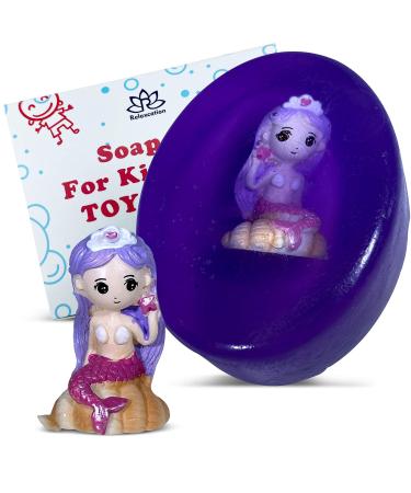 Natural Soap Bar for Kids with Surprise Mermaid Toy | Safe Ingredients & Sweet Berries Scent | Made in USA | Perfect for Everyday Routine - Buy Online on GoSupps.com