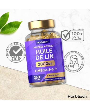 Linseed Oil Food 2000mg | Linseed Oil | 360 Capsules | Omega 3 6 9 with High Strength Alpha Linolenic Acid (ALA) | Cold Press - Buy Online on GoSupps.com