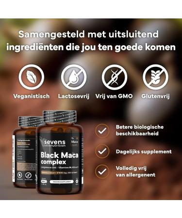 Bestyou Healthy SL Maca Complex 27 600 mg High Dose 180 Capsules Peruvian Maca Black 201 Extract With LArginine Zinc and Vitamins B6 B12 and C Capsules for Energy and Vitality Vegan Sevens - Buy Online on GoSupps.com