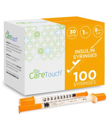 Care Touch Insulin Syringes | 30g 5/16" - 8 mm 1 cc (Pack of 100)