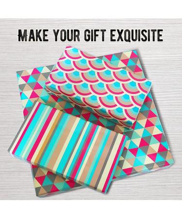 Wrapping Paper Sheets - Birthday Wrapping Paper Set Included 6 Pack Gift Wrap Papers and Gift Sticker & Ribbon - Eco Gift Wrapping Paper Birthday Paper Present Wrapping Paper for Women Men Female Girls Boys Male Adult Any Occasion - Buy Online on GoSupps.com