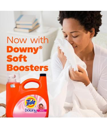 Tide Plus Downy Liquid Laundry Detergent - April Fresh Scent HE Compatible 94 Loads 132 fl oz | International Shipping Available - Buy Online on GoSupps.com