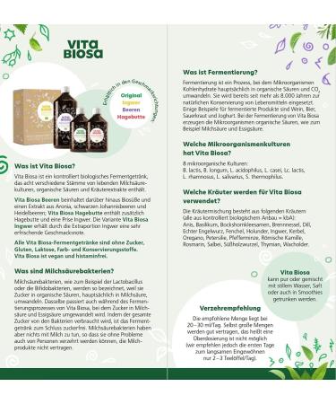 Vita Biosa Ginger 500 ml - ko Herb Ferment Drink & Free Organic Baby Oil 100 ml - Test Winner | Save 11.50 + 0.25 Deposit - Buy Online on GoSupps.com