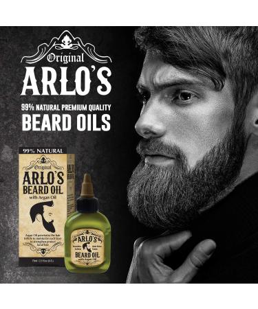 Arlo 99% Natural Beard Oil 2.5oz - Pro-Growth Enhancer for Thicker Beard Growth - Buy Online on GoSupps.com